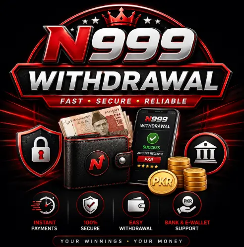 N999 Withdrawal payment options in Pakistan