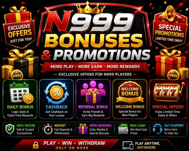 N999 bonuses and promotions in Pakistan